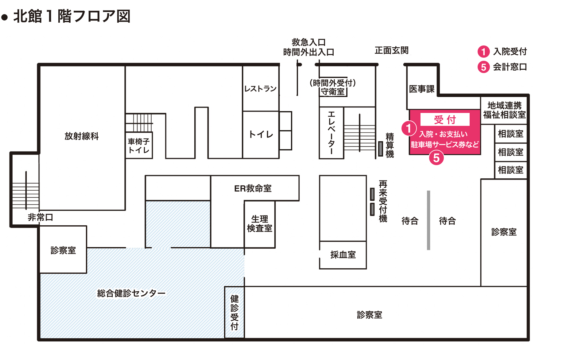 北館１階フロア図